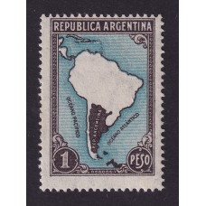 ARGENTINA 1935 GJ 791a ESTAMPILLA NUEVA MINT RAYOS RECTOS U$ 13